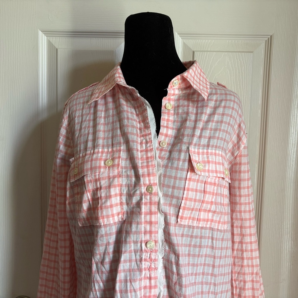 BANANA REPUBLIC Gingham Lightweight Shirt - Picture 4 of 15